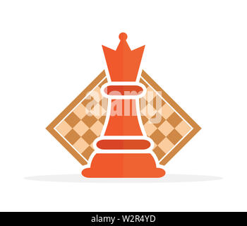 Concept of Business Strategy With Chess Figures On A Chess Board Modern Vector Illustration. Color Chess Figures Pieces Illustration. Stock Photo