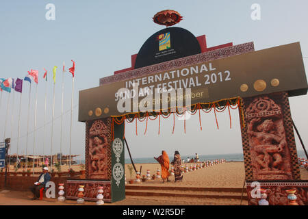 Sand Festival in Konark, Odisha, India. Stock Photo