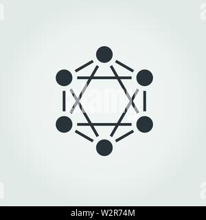 Central Ledger flat icon. Monochrome creative design from blockchain icons collection. Simple sign illustration central ledger icon for mobile and web Stock Vector