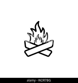 Tent Line Icon In Flat Style Vector For Apps, UI, Websites. Black Icon ...