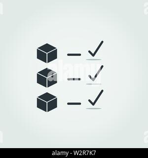 Confirmation flat icon. Monochrome creative design from blockchain icons collection. Simple sign illustration confirmation icon for mobile and web Stock Vector