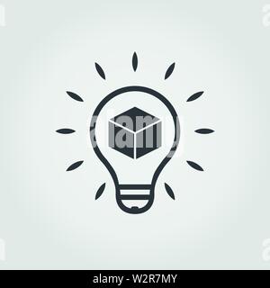 Innovation flat icon. Monochrome creative design from blockchain icons collection. Simple sign illustration innovation icon for mobile and web usage Stock Vector