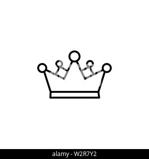 Crown Line Icon In Flat Style Vector Icon For Apps, UI, Websites. Black ...