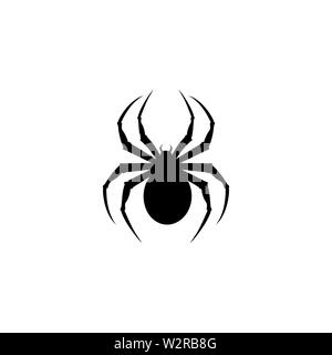 Spider Icon In Flat Style Vector For Apps, UI, Websites. Black Icon Vector Illustration. Stock Photo