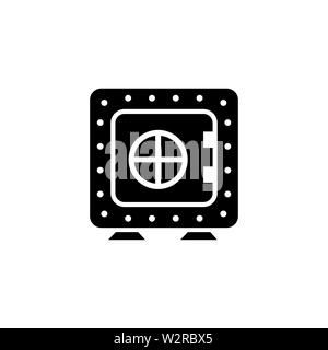 Vault Icon In Flat Style Vector For Apps, UI, Websites. Black Icon ...