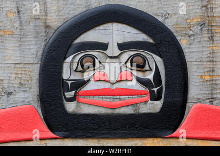 Chilkat Tribal House, Fort Seward, Haines, Lynn Canal, Alaska, USA Stock Photo