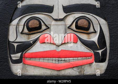 Chilkat Tribal House, Fort Seward, Haines, Lynn Canal, Alaska, USA Stock Photo