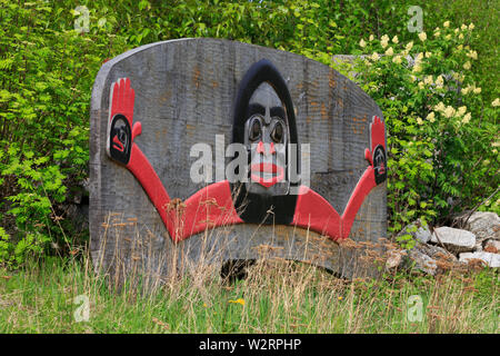 Chilkat Tribal House, Fort Seward, Haines, Lynn Canal, Alaska, USA Stock Photo