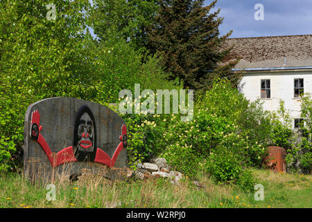 Chilkat Tribal House, Fort Seward, Haines, Lynn Canal, Alaska, USA Stock Photo