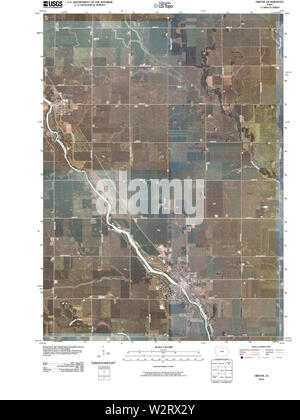 USGS TOPO Maps Iowa IA Greene 20100517 TM Restoration Stock Photo