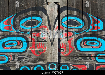 Chilkat Tribal House, Fort Seward, Haines, Lynn Canal, Alaska, USA Stock Photo