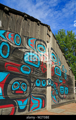 Chilkat Tribal House, Fort Seward, Haines, Lynn Canal, Alaska, USA Stock Photo