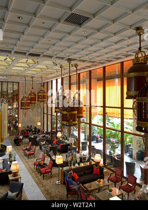 bangkok, thailand - february 02, 2019:   lobby of the mandarin oriental hotel Stock Photo