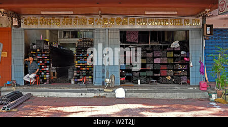 bangkok, thailand -  february 07, 2019:  a steel pipes store on thanon songwat in chinatown Stock Photo