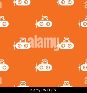 Submarine periscope pattern vector orange Stock Vector