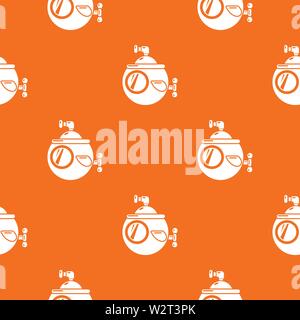 Submarine travel pattern vector orange Stock Vector