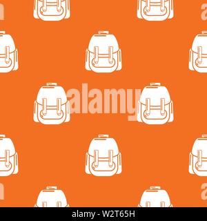 Rucksack pattern vector orange Stock Vector
