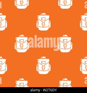 Backpacking pattern vector orange Stock Vector