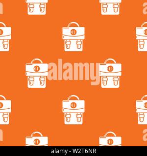 Backpack luggage pattern vector orange Stock Vector
