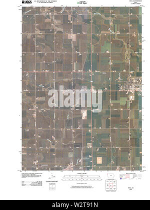 USGS TOPO Maps Iowa IA Hull 20100525 TM Restoration Stock Photo