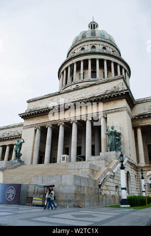 Havana - Cuba / October 16 2011, Cuban Parliament known as Capitolo looks imposing in the vertical framing. Stock Photo