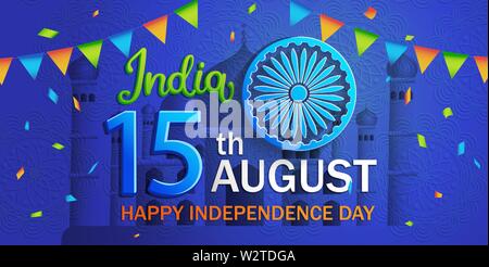Banner for Independence Day of India. Stock Vector