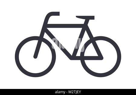 Simple bike icon or bicycle symbol vector illustration Stock Vector