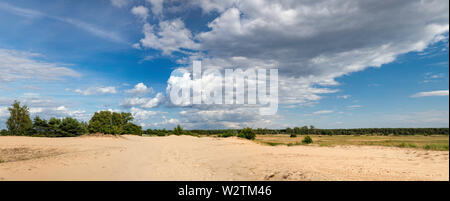 Inland dunes, sand hills on the river Warta, Protected area - "Warta Landscape Park" Stock Photo