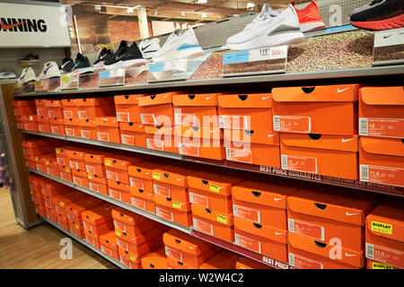 shoes for sale at NIke outlet store, Tanger Outlets, Lancaster Stock Photo - Alamy