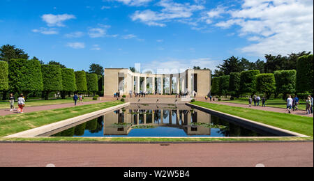 World War Two D-day memorial in the Normandy American Cemetery at Colleville-sur-Mer, France. Stock Photo