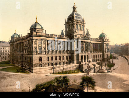 Museum, Prague, Bohemia, Austro-Hungary, circa 1900 Stock Photo