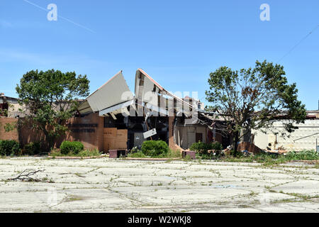 Dayton, Ohio/United States-June 15, 2019:  Tornado damage that occurred on May 27, 2019 in the Dayton, Ohio vicinity Stock Photo