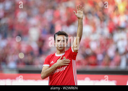 Lisbon, Portugal. 10th July, 2019. Jonas Gonçalves Oliveira of SL Benfica says goodbye to his football career during the Pre-Season football match 2019/2020 between SL Benfica vs Royal Sporting Club Anderlecht.(Final score: SL Benfica 1 - 2 Royal Sporting Club Anderlecht) Credit: SOPA Images Limited/Alamy Live News Stock Photo