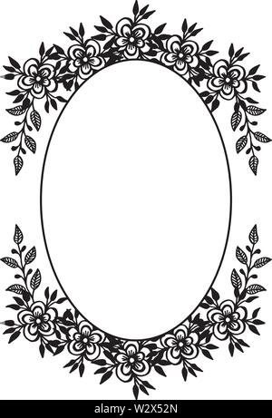 Set of floral frame with design modern, border for banners or posters ...