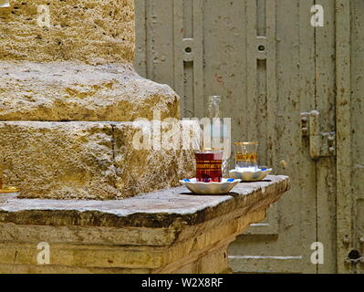 Turkish tea served in traditional glass, Istanbul, Turkey. Stock Photo