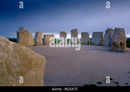 Modern Standing Stones Portland Heights Portland Dorset England Stock Photo