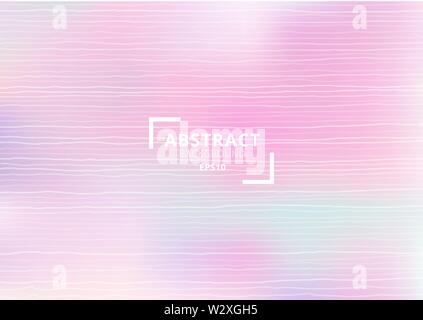 Hand drawn repeat horizontal lines pattern on blurred pastels color background. Vector illustration Stock Vector