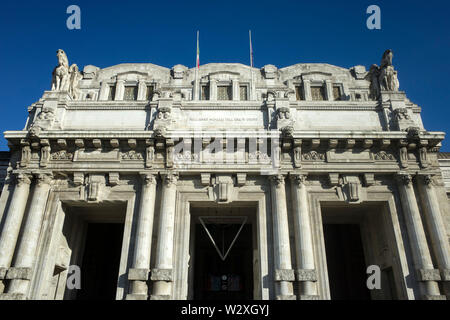 Italy, Lombardy, Milan, Central Train Station Stock Photo