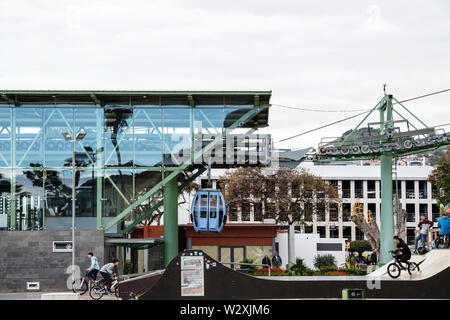 Portugal, Madeira Island, Funchal, cable car station Stock Photo