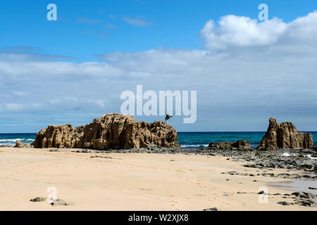 Portugal, Madeira, Porto Santo Island, Calheta beach Stock Photo