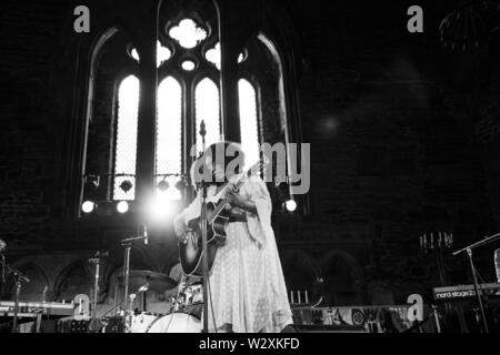 Bergen, Norway - June 13th, 2019. The English singer and songwriter Yola performs a live concert during the Norwegian music festival Bergenfest 2019 in Bergen. (Photo credit: Gonzales Photo - Jarle H. Moe). Stock Photo