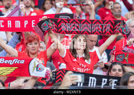 Lisbon, Portugal. 10th July, 2019. Benfica supporters during the friendly game between SL Benfica vs RSC Anderlecht Credit: Alexandre de Sousa/Alamy Live News Stock Photo