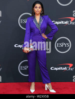 Los Angeles, California, USA. 10th July, 2019. YouTuber Lilly Singh arrives at the 2019 ESPY Awards held at Microsoft Theater L.A. Live on July 10, 2019 in Los Angeles, California, United States. (Photo by Xavier Collin/Image Press Agency) Credit: Image Press Agency/Alamy Live News Stock Photo