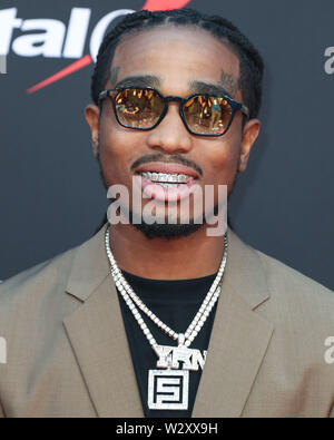 Los Angeles, California, USA. 10th July, 2019. Quavo of Migos wearing Prada arrives at the 2019 ESPY Awards held at Microsoft Theater L.A. Live on July 10, 2019 in Los Angeles, California, United States. (Photo by Xavier Collin/Image Press Agency) Credit: Image Press Agency/Alamy Live News
