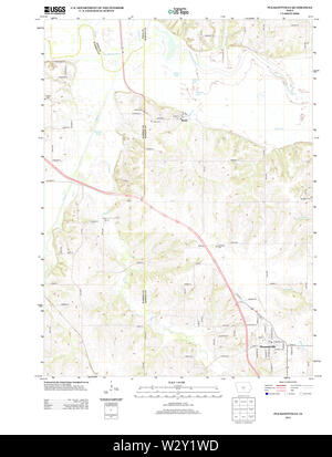 USGS TOPO Maps Iowa IA Pleasantville 20130408 TM Restoration Stock Photo
