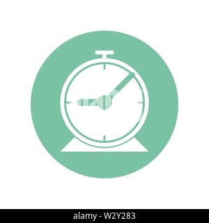 Icon design of clock for setting a time include meeting, get up,travelling, more.  Vector illustration in flat style. Stock Vector