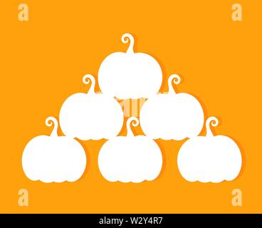 Autumn pumpkins stack.  Vector illustration Stock Vector