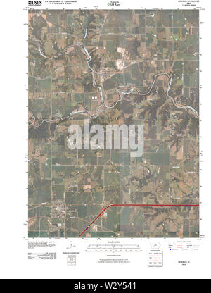 USGS TOPO Maps Iowa IA Redfield 20100422 TM Restoration Stock Photo