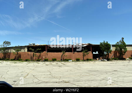 Tornado damage that occurred on May 27, 2019 in the Dayton, Ohio vicinity Stock Photo