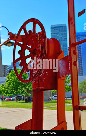 Restored Canadian National caboose at the Toronto Railroad Museum Stock Photo